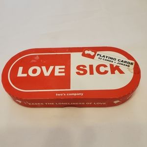 Love Sick Playing Cards, Gag Gift, Valentine's, NIB